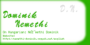 dominik nemethi business card